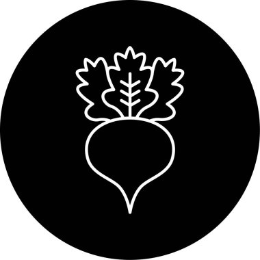 turp simgesi vektör çizimi