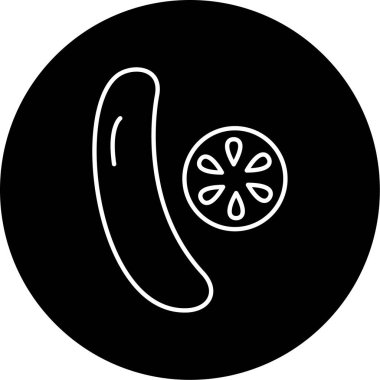 salatalık simge vektör çizim