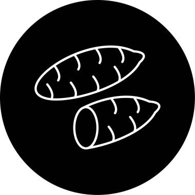 Tatlı Patates ikonu vektör çizimi