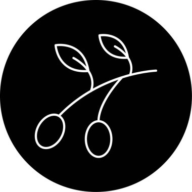 zeytin ikonu vektör illüstrasyonu