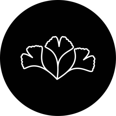 Ginkgo simge vektör illüstrasyonu