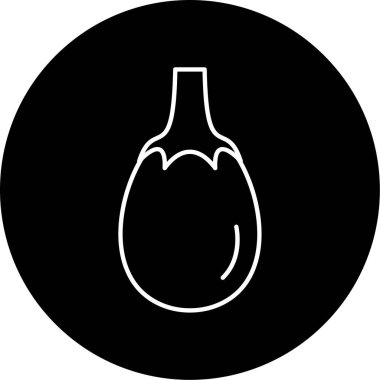 patlıcan ikonu vektör çizimi