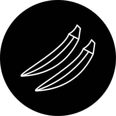 Bamya simgesi vektör illüstrasyonu