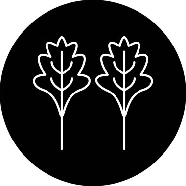 Arugula simgesi vektör illüstrasyonu