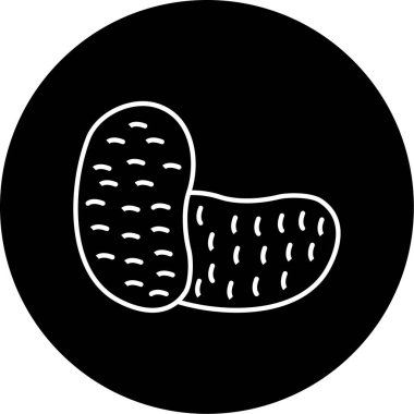 Patates ikonu vektör illüstrasyonu