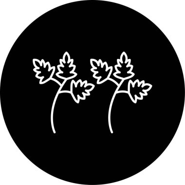 Kişniş simgesi vektör illüstrasyonu