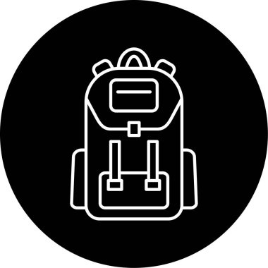 bagpack ikon vektör illüstrasyonu