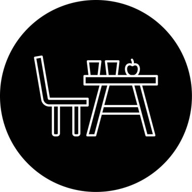 Kamp Tablosu ikonu vektör illüstrasyonu