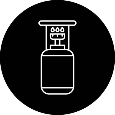 Kamp Gaz ikonu vektör illüstrasyonu