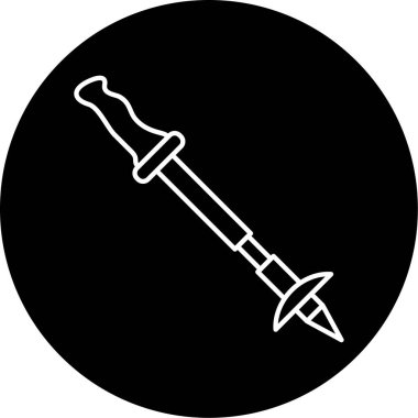 yürüyüş direği ikonu vektör illüstrasyonu