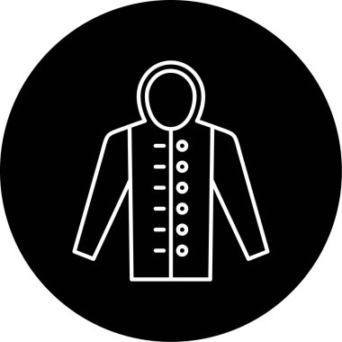 Yağmurluk simgesi vektör illüstrasyonu