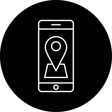 gps simge vektör illüstrasyonu