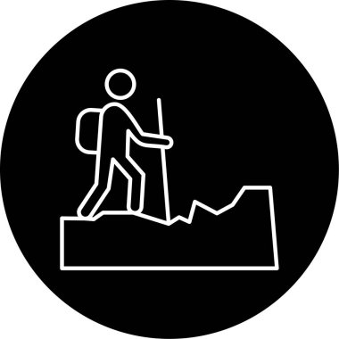 yürüyüş simgesi vektör illüstrasyonu