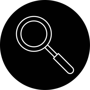  Büyütme Cam simgesi vektör çizimi