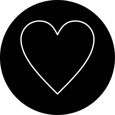 Kalp ikonu vektör illüstrasyonu