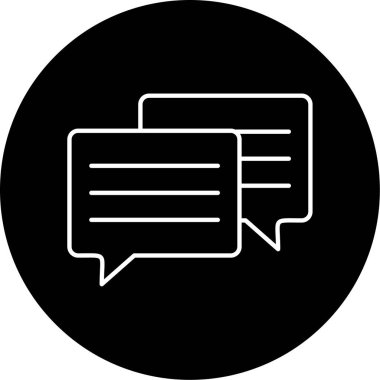 Sohbet simgesi vektör illüstrasyonu