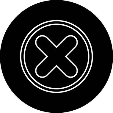 Simge vektör illüstrasyonunu iptal et