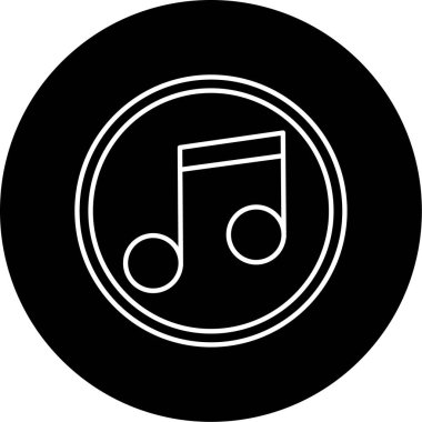 müzik notası ikon vektör illüstrasyonu