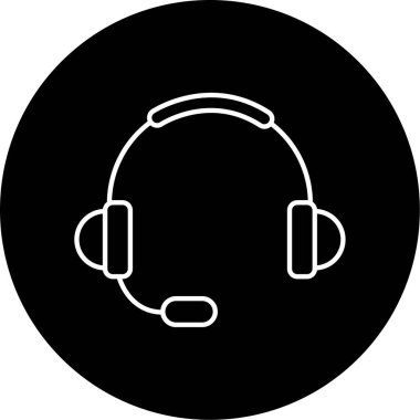 kulaklık simgesi vektör illüstrasyonu