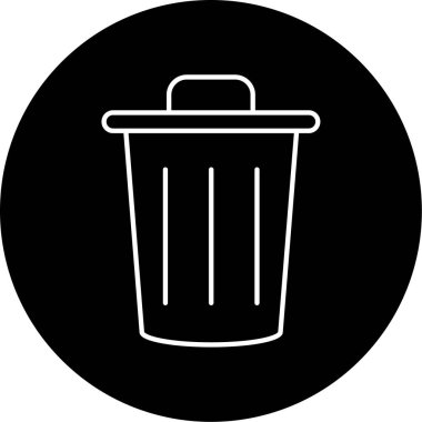 Çöp simgesi vektör illüstrasyonu