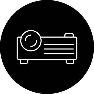 Projektör ikon vektör illüstrasyonu