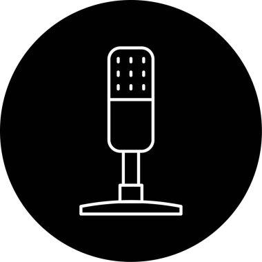 mikrofon simgesi vektör illüstrasyonu