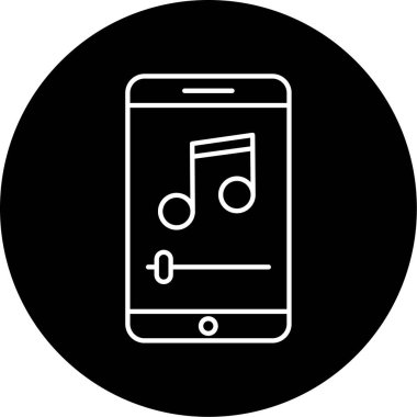 müzik çalar ikon vektör illüstrasyonu