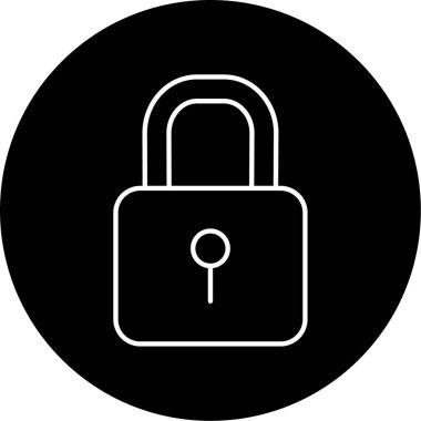 asma kilit ikon vektör çizimi