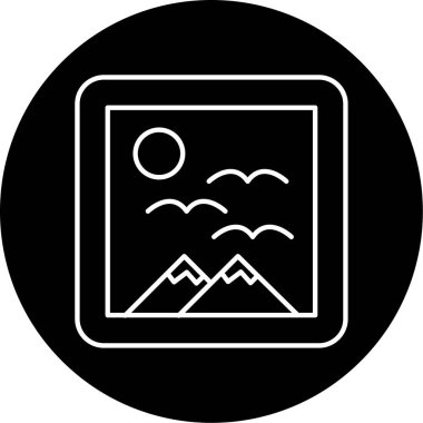 resim simgesi vektör illüstrasyonu