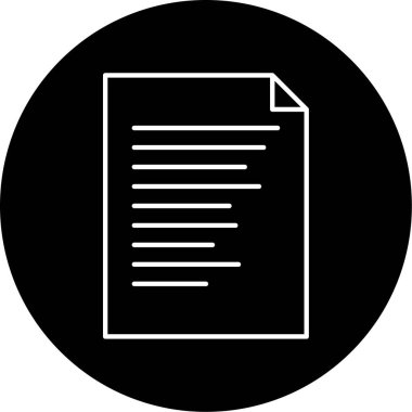 belge simgesi vektör illüstrasyonu