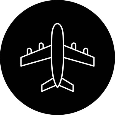 düzlem ikonu vektör illüstrasyonu