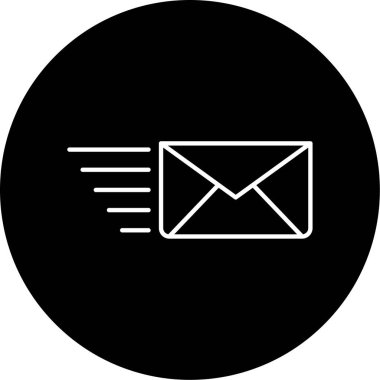 Ekspres posta. simge vektör illüstrasyonu