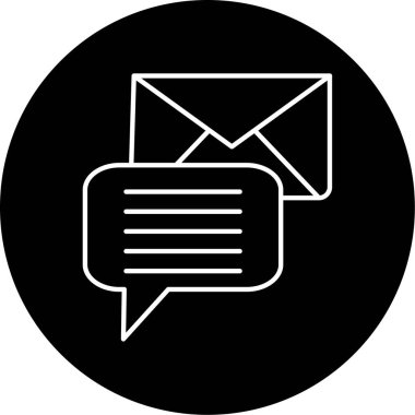 ileti ikonu vektör illüstrasyonu