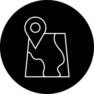 harita simgesi vektör illüstrasyonu