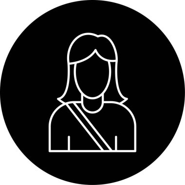 Kadın simge vektör illüstrasyonunu gönder