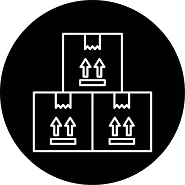 Paketler simge vektör illüstrasyonuName