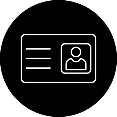 Ziyaretçi Kart simgesi vektör illüstrasyonu