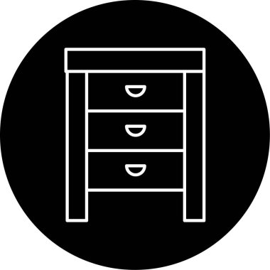 Dolap simgesi vektör illüstrasyonu