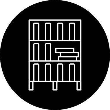 Kitap Rafları ikon vektör çizimi