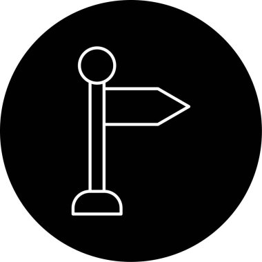 Yönsel Sig simgesi vektör illüstrasyonu