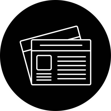 gazete simgesi vektör illüstrasyonu