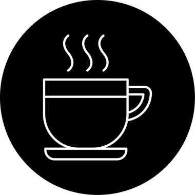 çay fincanı ikonu vektör illüstrasyonu