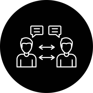 İletişim simgesi vektör illüstrasyonu