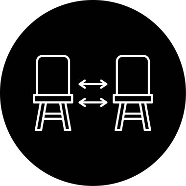 sandalye ikon vektör illüstrasyonu