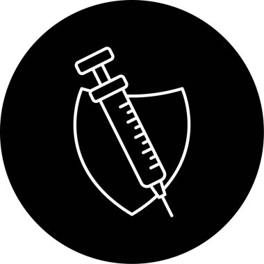 Aşı Simgesi Vektör İllüstrasyonu