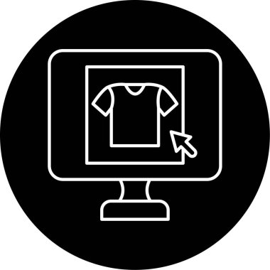 çevrimiçi alışveriş simgesi vektör illüstrasyonu