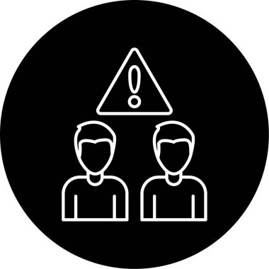 Kalabalık simgesi vektör illüstrasyonundan kaçının