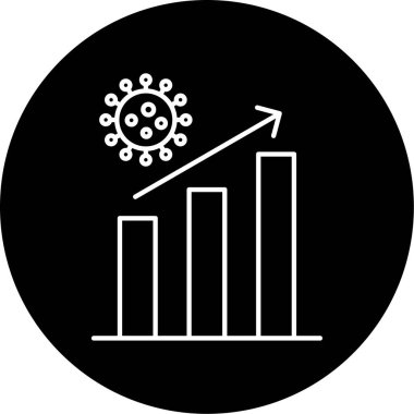 Covid Grafik simgesi vektör illüstrasyonu