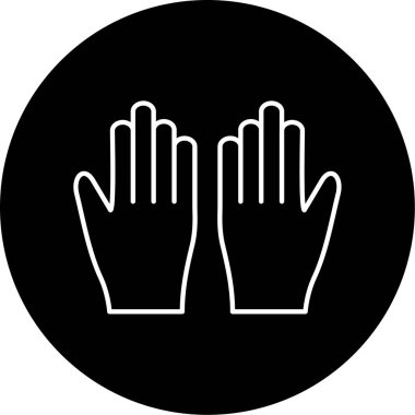 Eldiven simgesi vektör illüstrasyonu