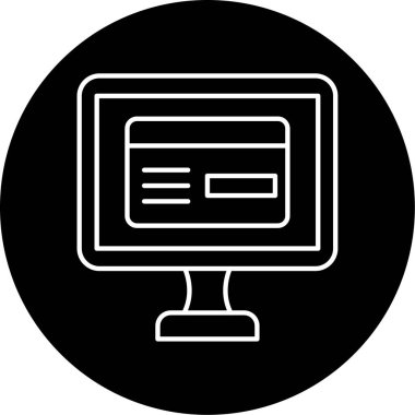 çevrimiçi ödeme ikonu vektör illüstrasyonu